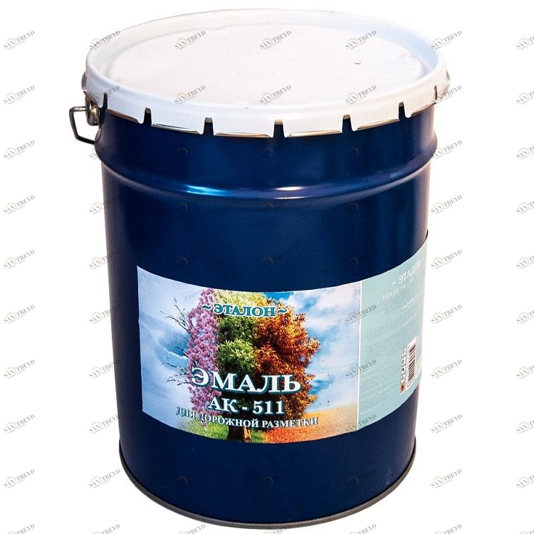 Краска дорожная белая 25 кг АК-511 Эталон 13789