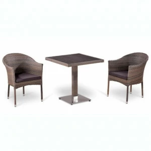 Мебель из ротанга серая на 2 персоны Mims AFINA  241004 Серый