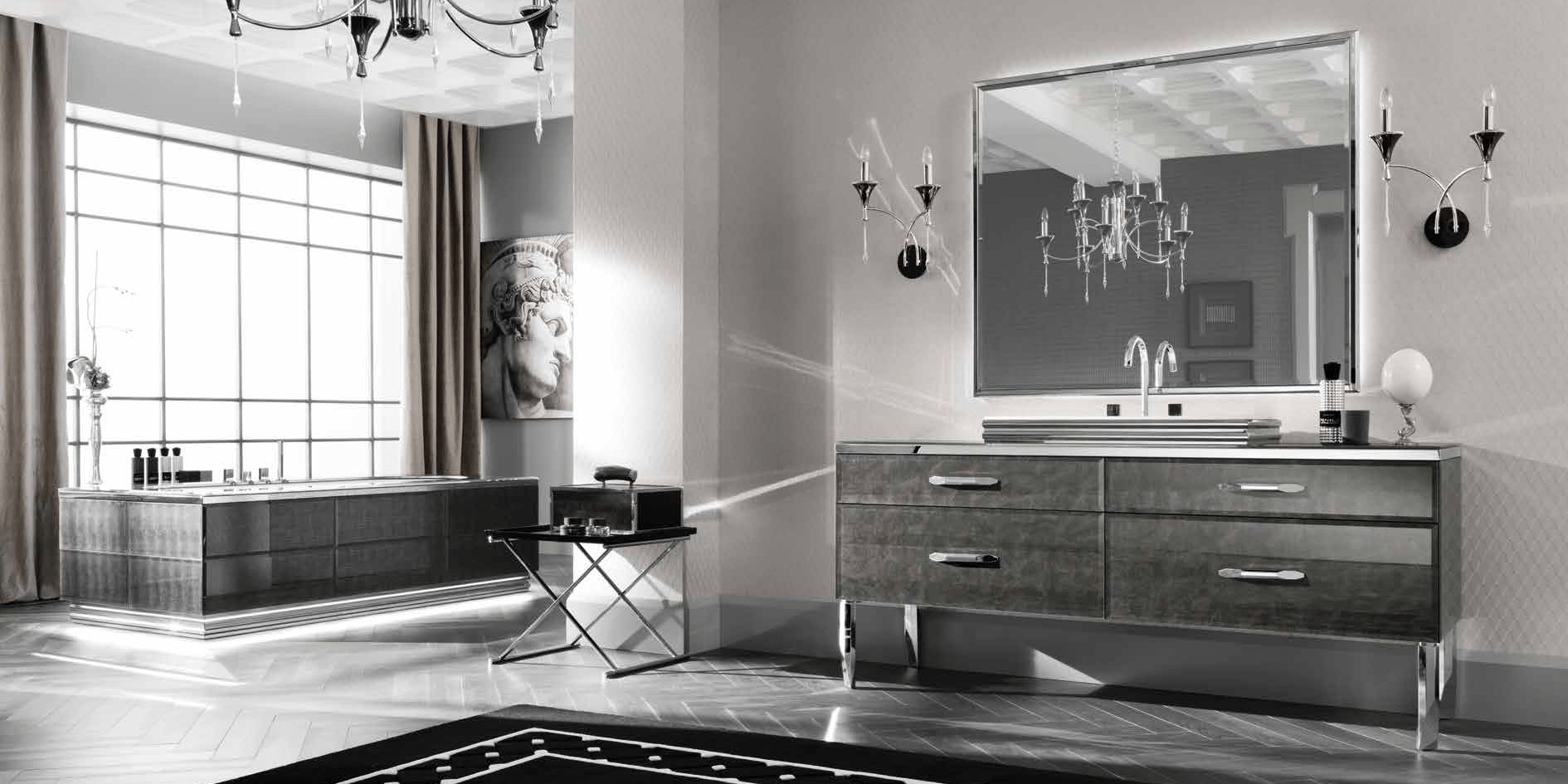 Ванна  Zurigo 100x200 в отделке Alligator silver MILLDUE MAJESTIC HILTON 1901Н02 - Вид №1