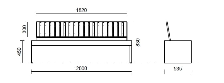 Скамья WPC со спинкой Studio Città BERNA ARCH-00135193 - Вид №2