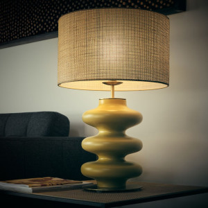 100694 Настольная лампа хромированный металл, белый абажур Aromas del Campo Adon