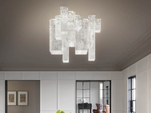 Потолочный светильник с кристаллами