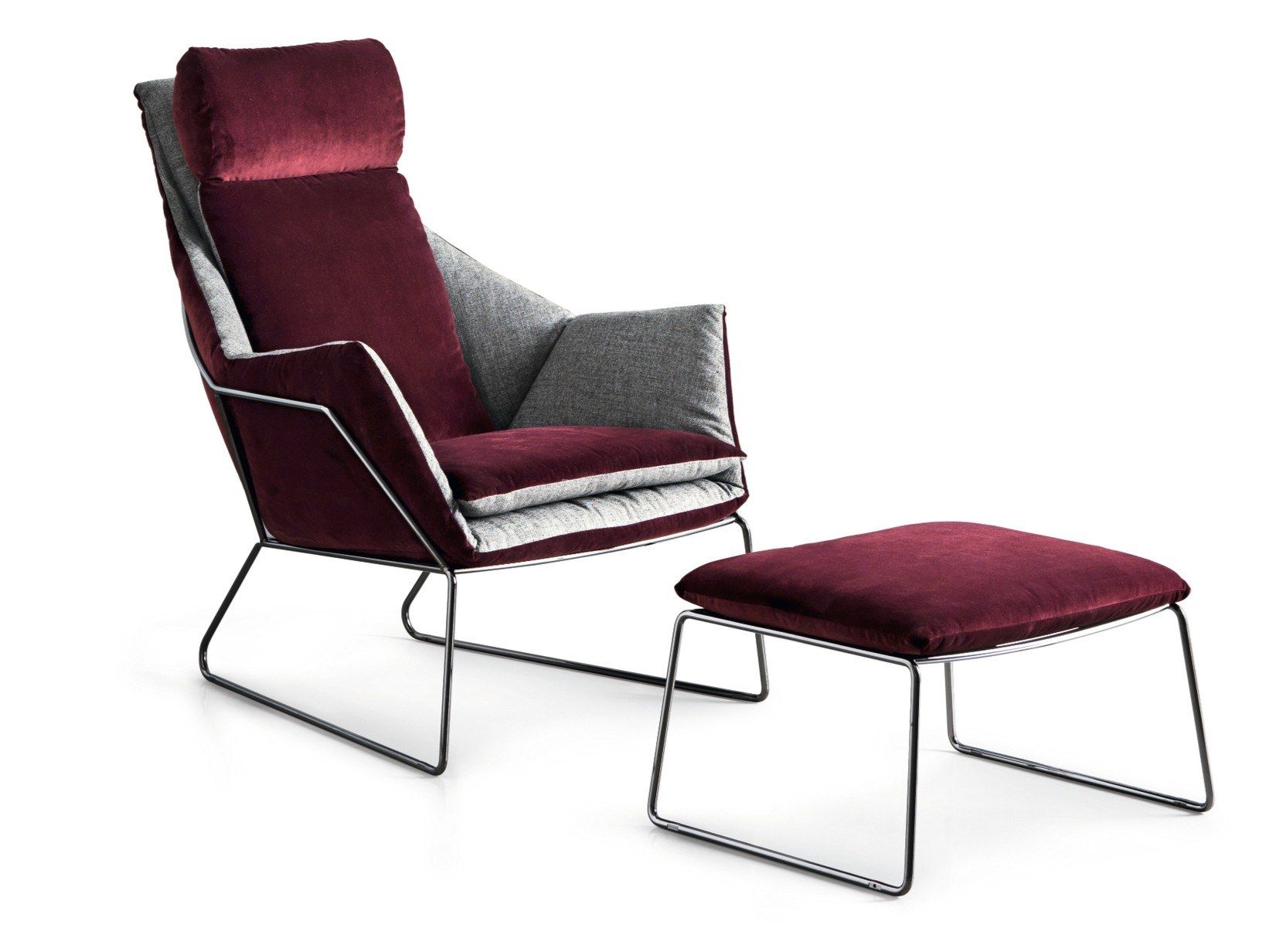 Кресло bergère из ткани с высокой спинкой Saba Italia Нью-Йорк ARCH-00039174 - Вид №10