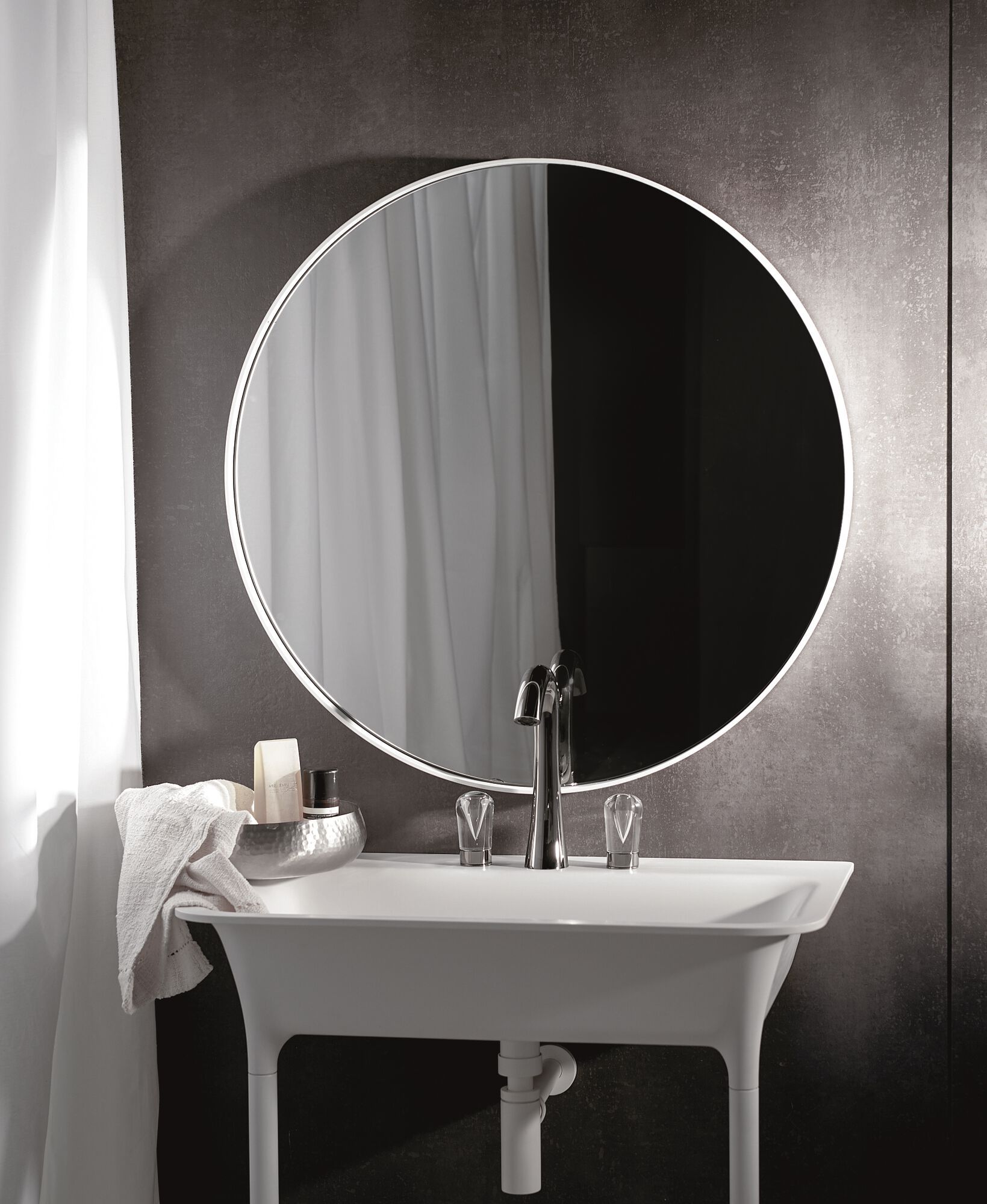 Консольный умывальник из Cristalplant® Zucchetti морфинг ARCH-00101951 - Вид №9