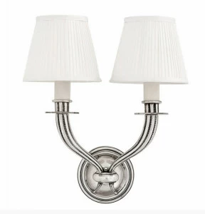 Бра Parisienne Double от Eichholtz 108074 EICHHOLTZ  059709 Белый;никель