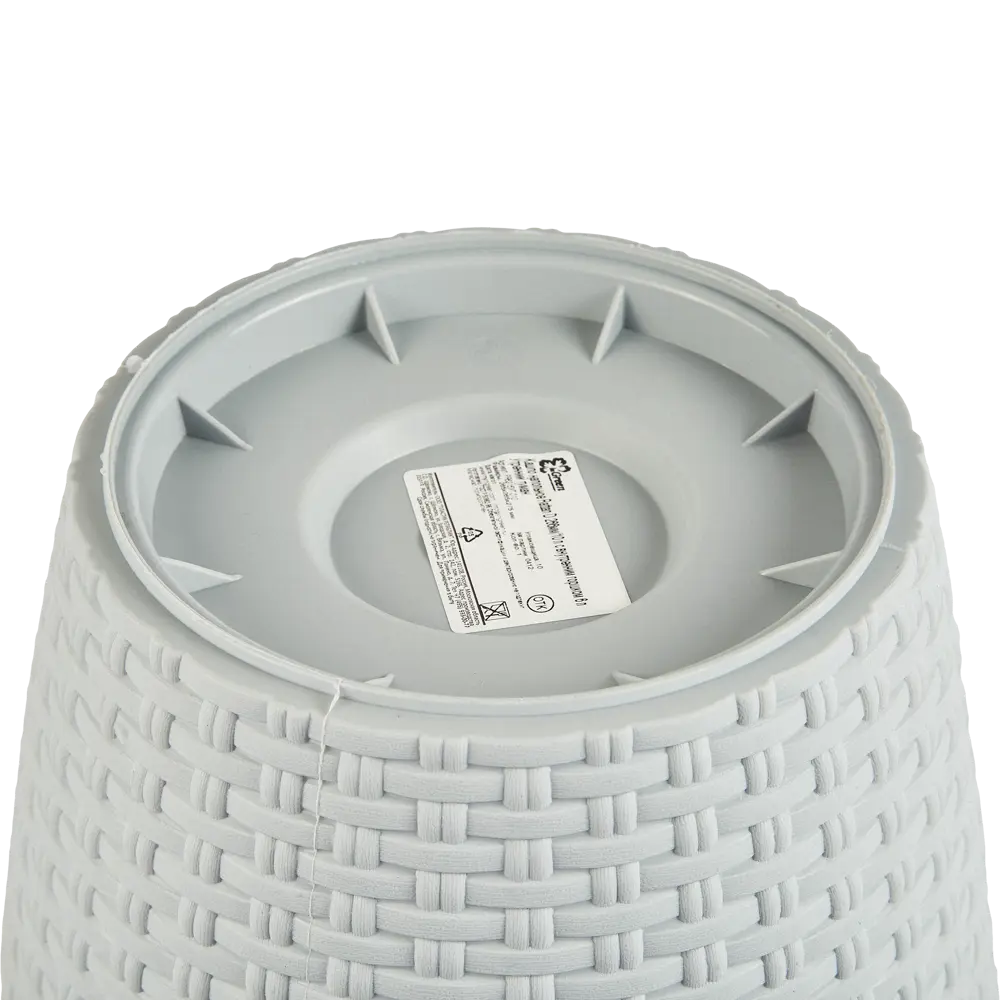 Кашпо для цветов Ingreen Rattan ø26.6 см v10 л пластик серый STLM-2199093 - Вид №3