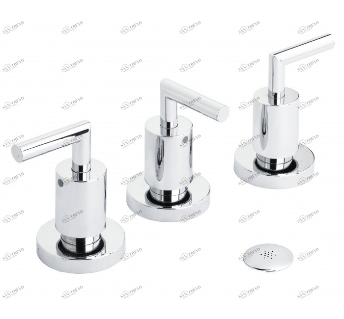 GENEBRE 68142 12 45 66 Widespread bidet mixer with transmission 