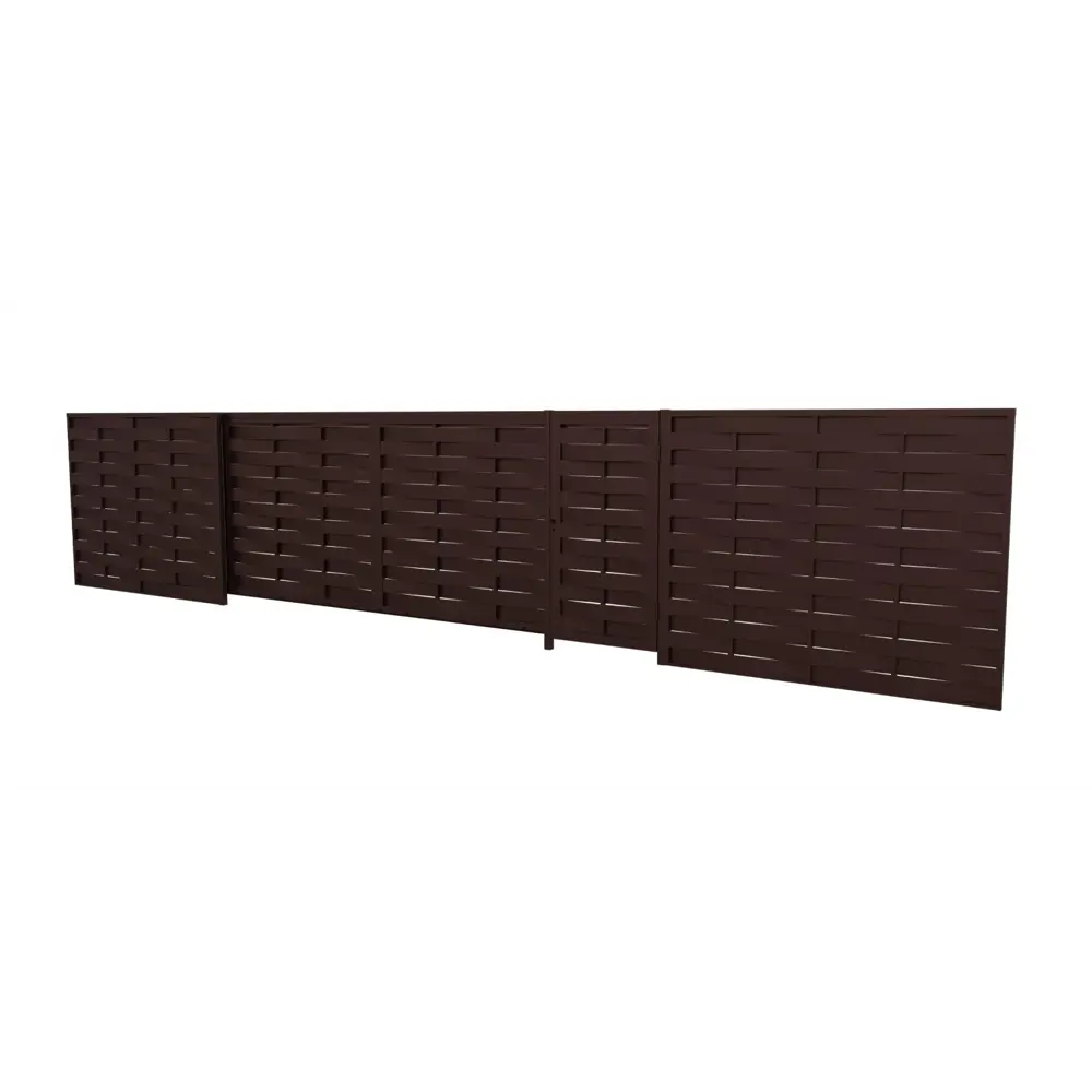 Комплект еврожалюзи для калитки Утес 1x2 м RAL 8017 коричневый Santreyd STLM-2052260 - Вид №1