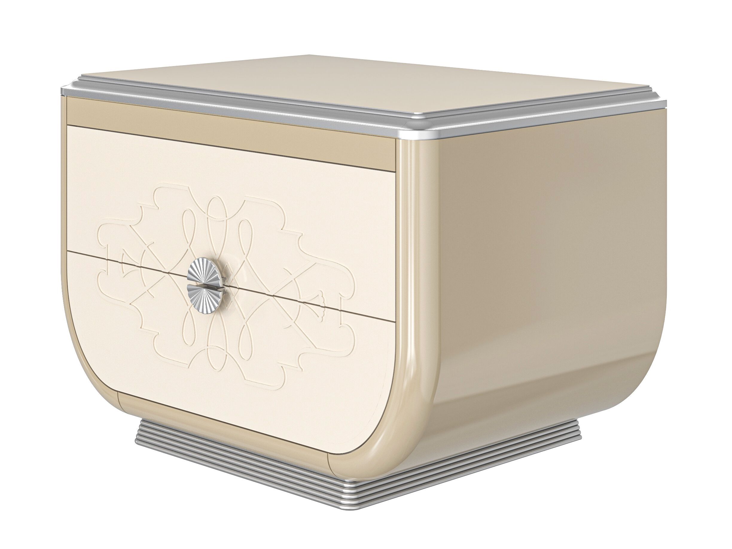 Деревянная прямоугольная тумбочка с ящиками Modenese Luxury Interiors LUNA ARCH-00052148 - Вид №1