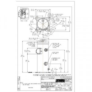 Danfoss MLZ — герметичные спиральные компрессоры MLZ066T4LC9A Компрессор спиральный 121L8656