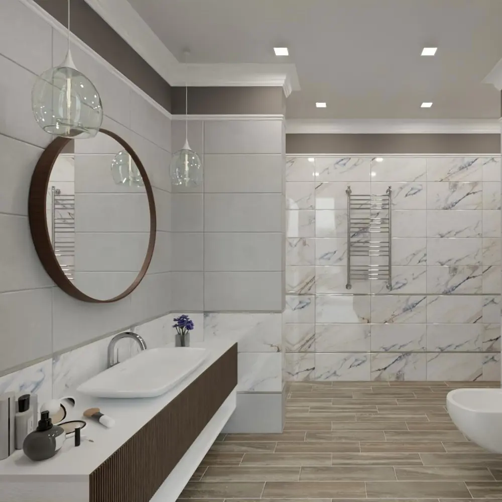 Плитка настенная Montblanc Light МРА 30x60 см 1.62 м² цвет белый Santreyd STLM-2052598