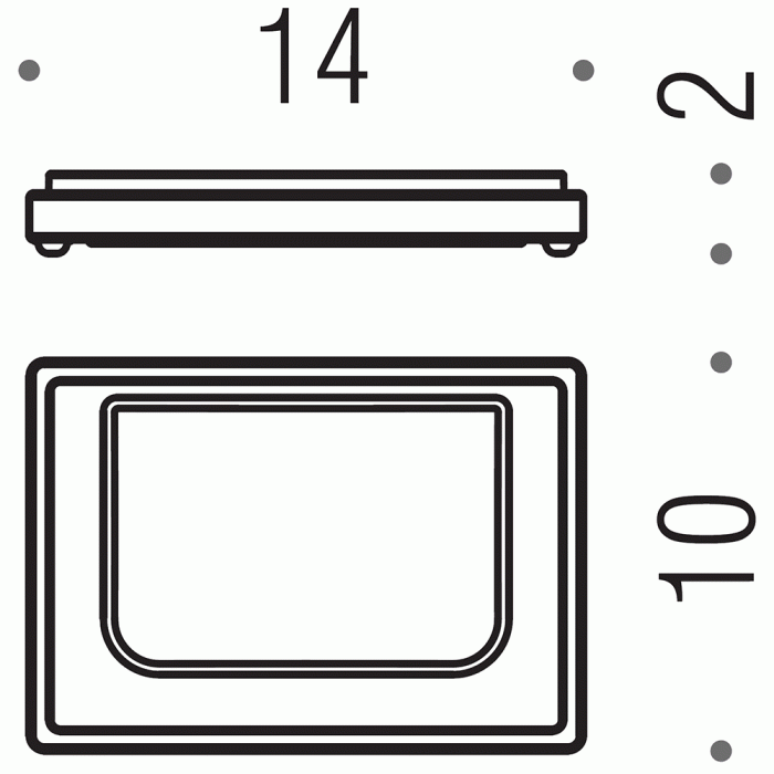 B1640.NM Мыльница настольная (чёрный) COLOMBO LOOK Colombo Design - Вид №1