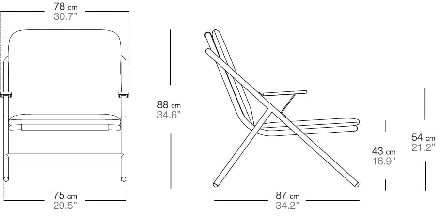 Садовое кресло из ткани и алюминия Bivaq Garda ARCH-00074644 - Вид №4