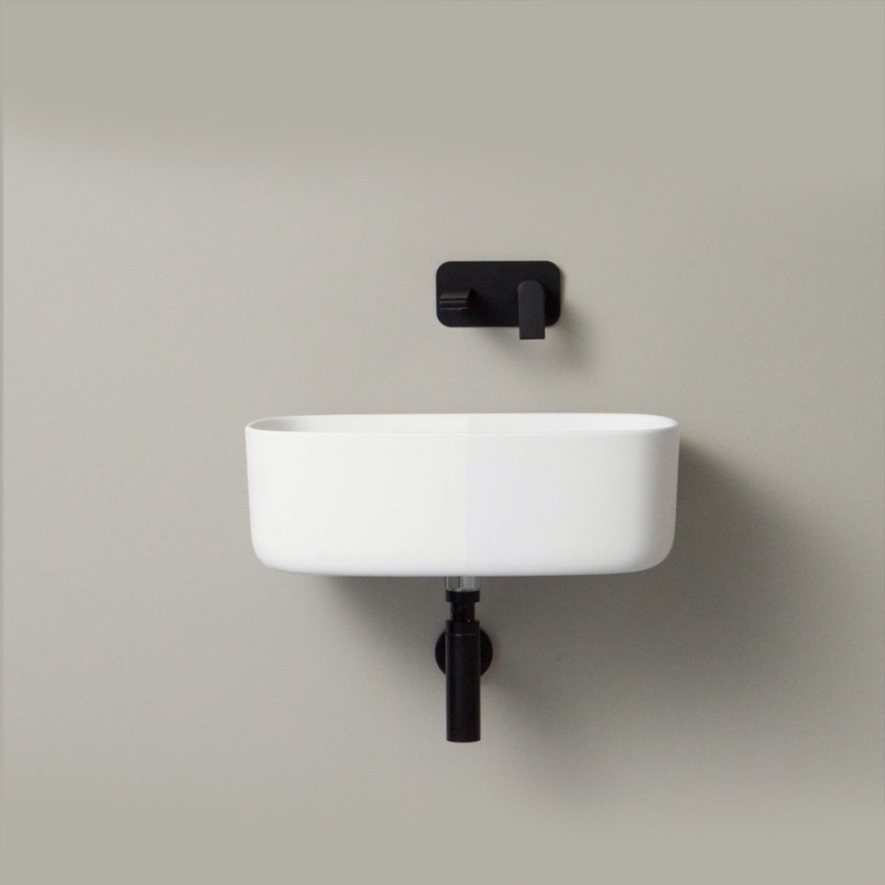 EVLABOU Подвесная раковина настенная прямоугольная EVER Life Design  белая  - Вид №5