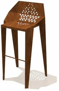 TrackDesign Стул из стали Corten ™ с подставкой для ног Foglia Sp0409002