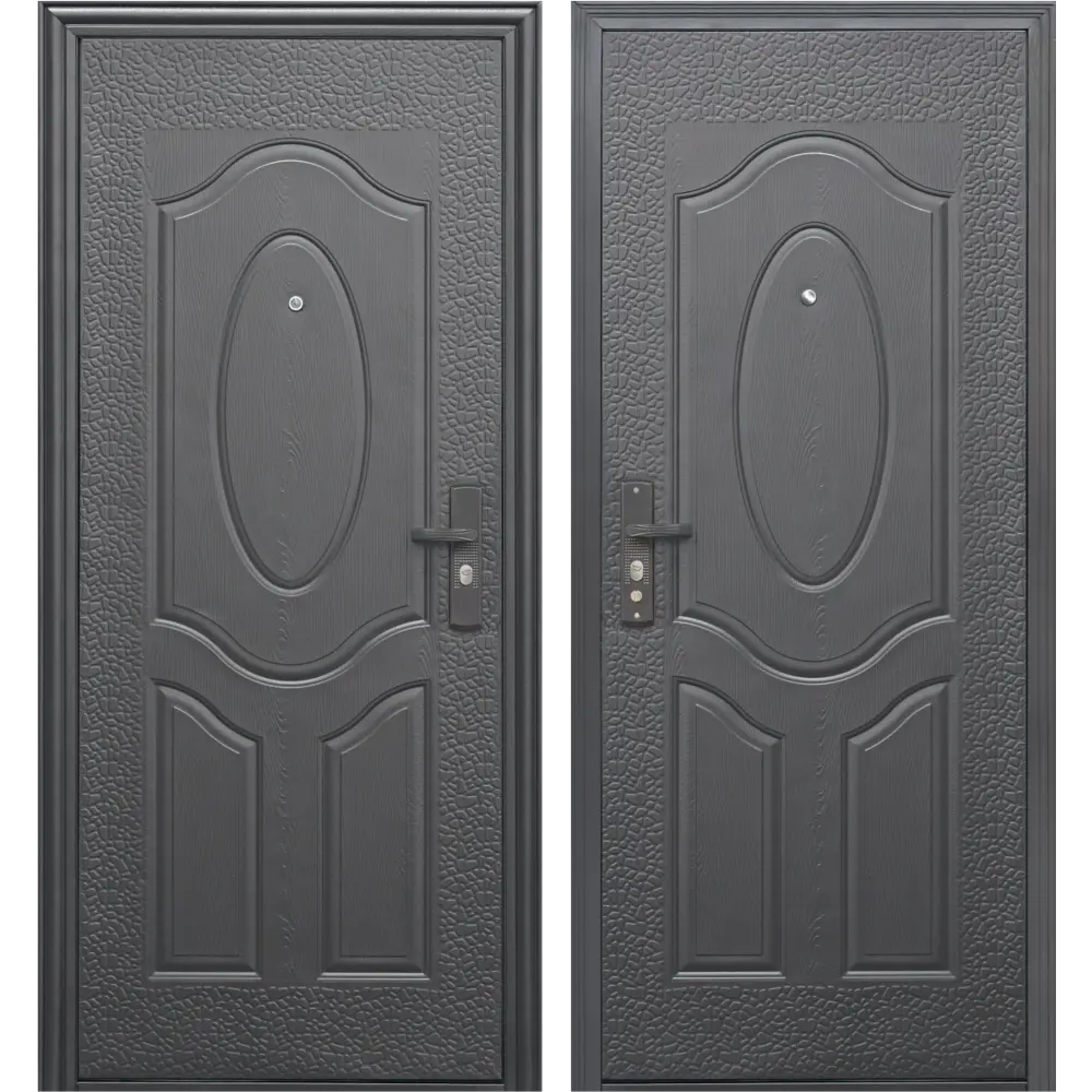 Дверь входная металлическая Е40М 860 мм левая серо-коричневая Santreyd STLM-2082169