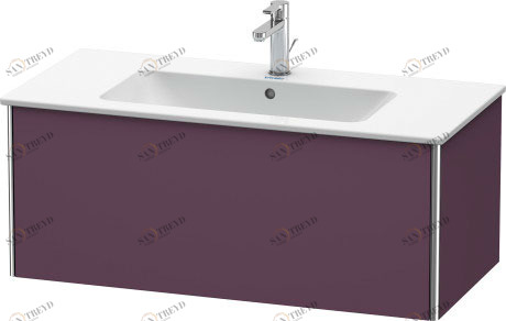 XS407309494 XSquare Тумбочка подвесная Баклажан шелковисто-матовый лак Duravit