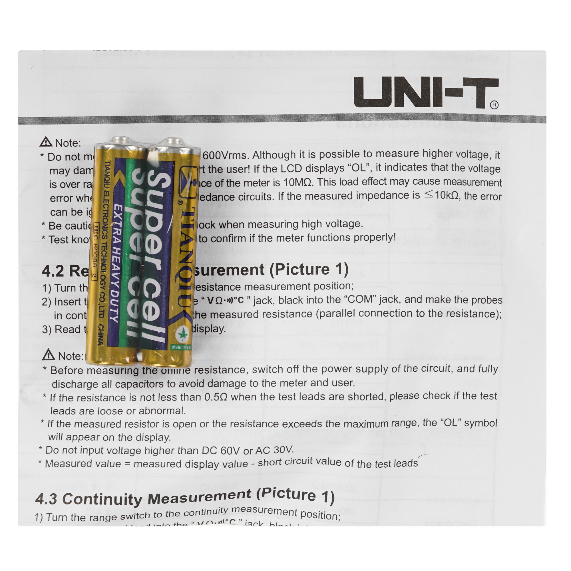 Мультиметр UNI-T UT123 9133713 STDN-0104814 - Вид №5