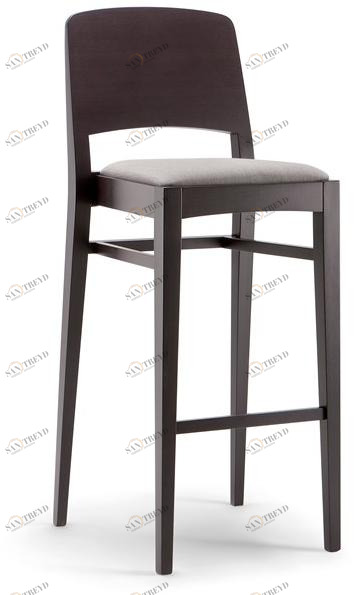 Tirolo Табурет из массива дерева со встроенной подушкой со спинкой Kyoto 047 sg, 046 sg