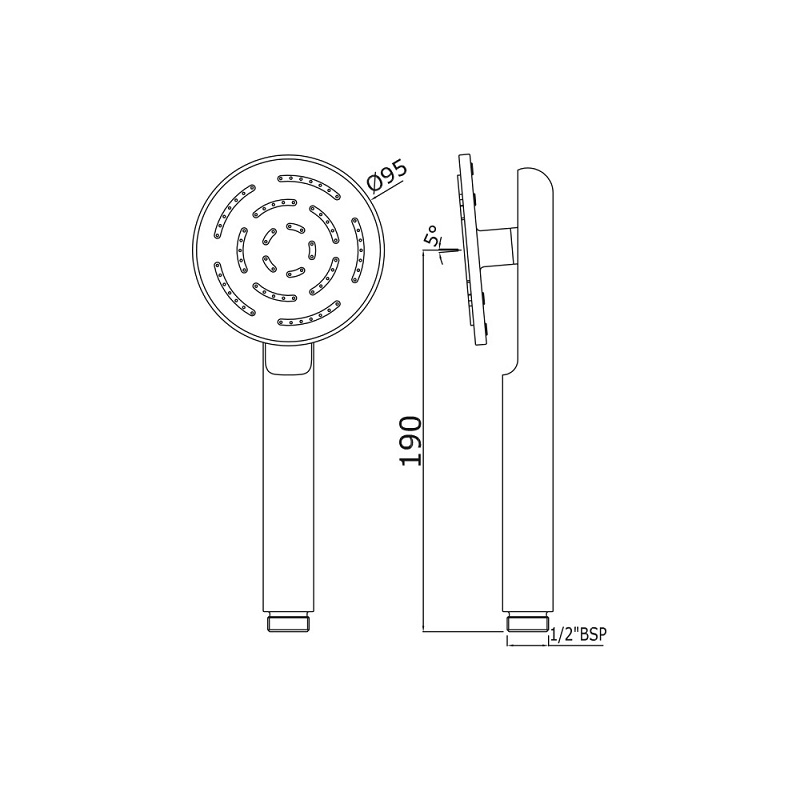 HSH-CHR-1653 Душевая лейка Jaquar Maze Santreyd - Вид №1