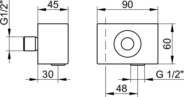 51192010000 Соединение-вывод для шланга DN 15 KEUCO Edition 11 - Вид №2