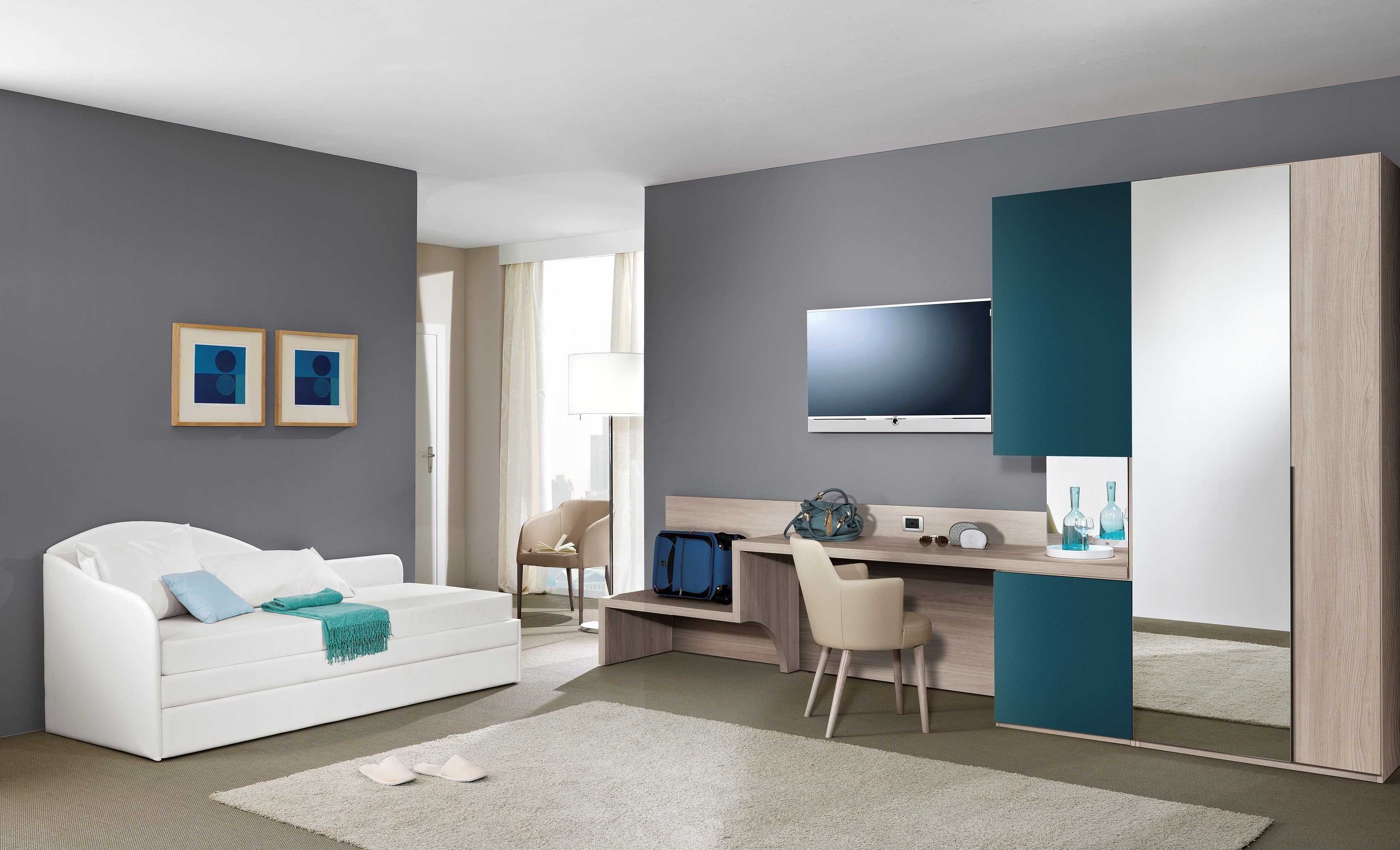 Ткань двухъярусный диван-кровать MOBILIFICIO SANGIORGI ATENE ARCH-00073575 - Вид №1