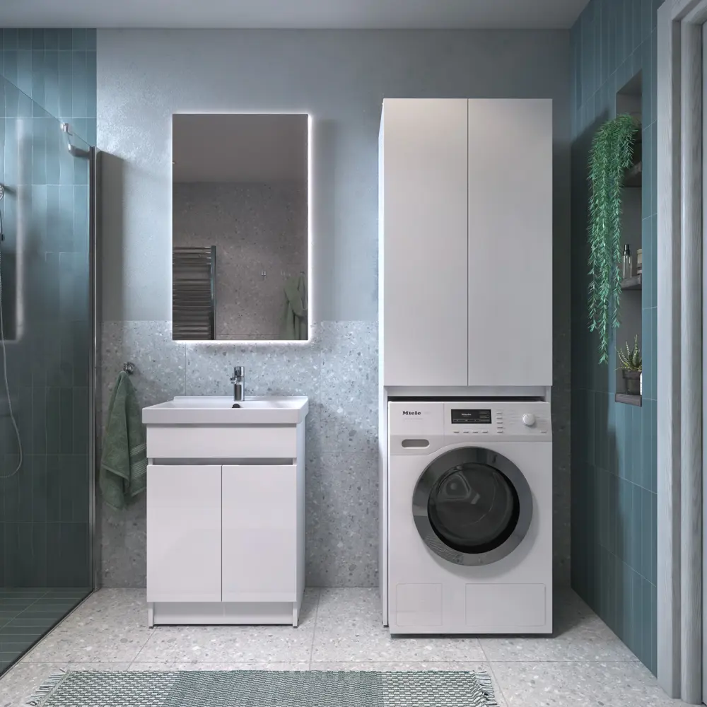 KONSENSA Шкаф для стиральной машины Терни - организация пространства ванной 89383206 STLM-1416574 - Вид №12