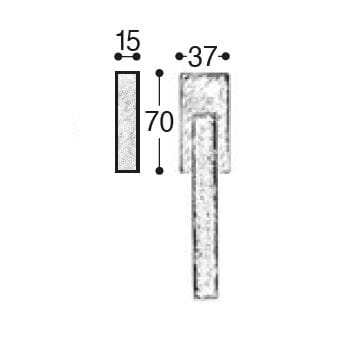 Бронзовая оконная ручка GIARA ART DESIGN-BRONZE Quadra ARCH-00034416 - Вид №2