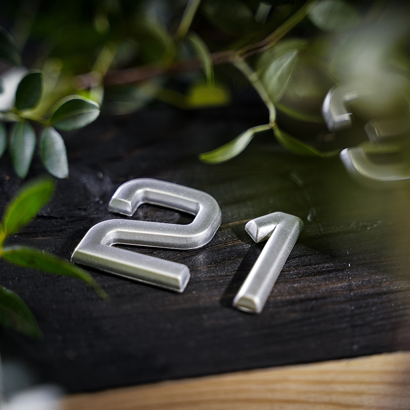 Дверной номер  «2», 32х5х40 мм, матовое серебро LJPS0091 Public Steel Россия  - Вид №2