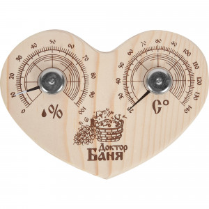 12062428 Термо-Гигрометр для сауны сердечко SN102