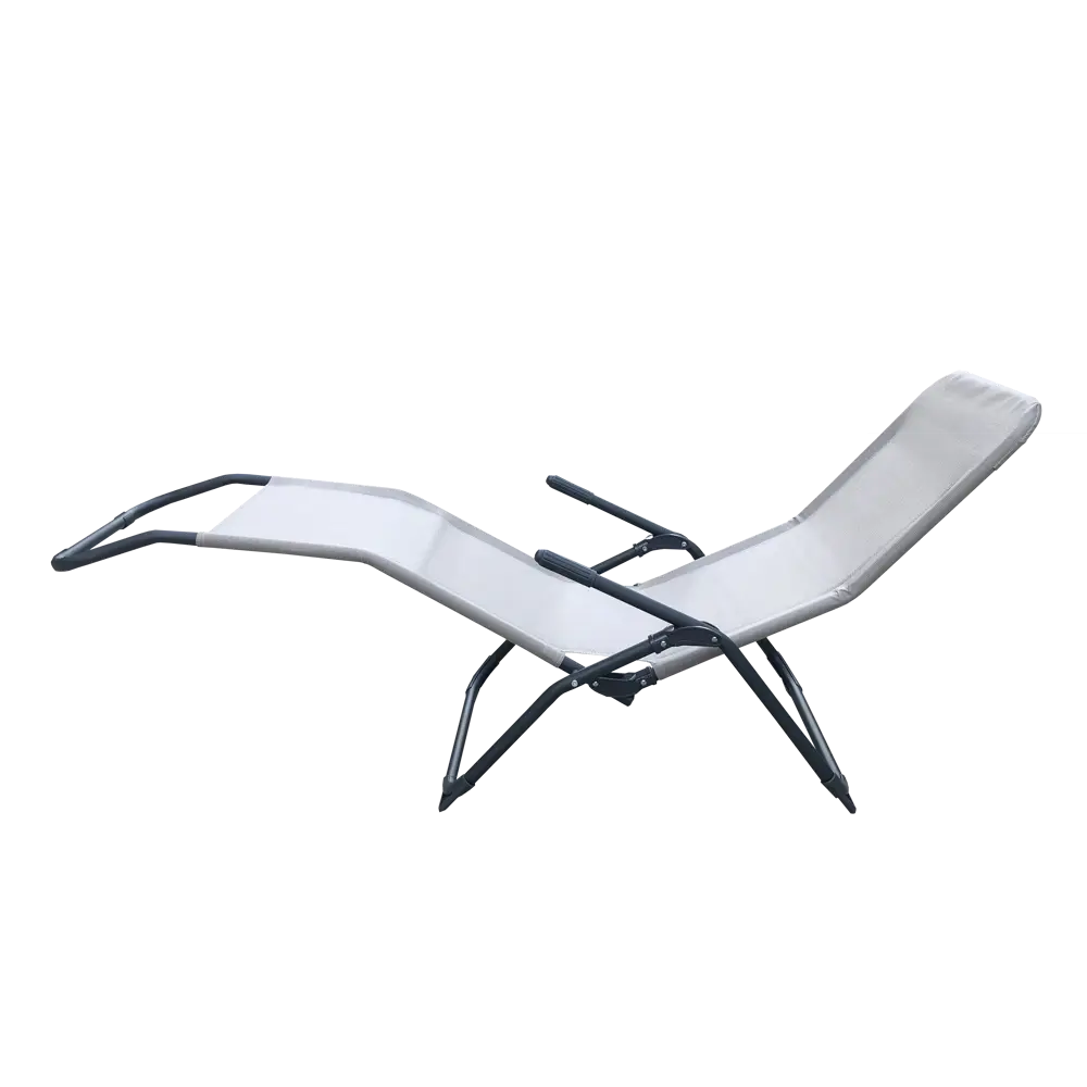 Шезлонг складной Naterial Fiesta 142x60x99 см сталь/ текстилен бежевый Santreyd STLM-2066965 - Вид №5