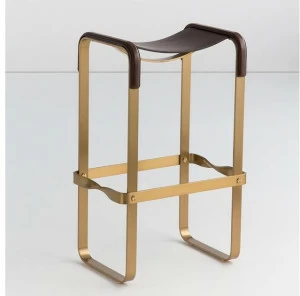 Jover+Valls Высокий табурет из саночной кожи Wanderlust