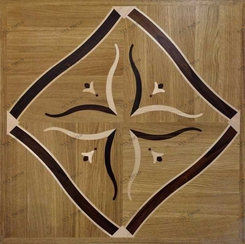 Художественный паркет Da Vinci Щитовой 26-276 Дуб (Гладкая) 500х500 мм 26010276