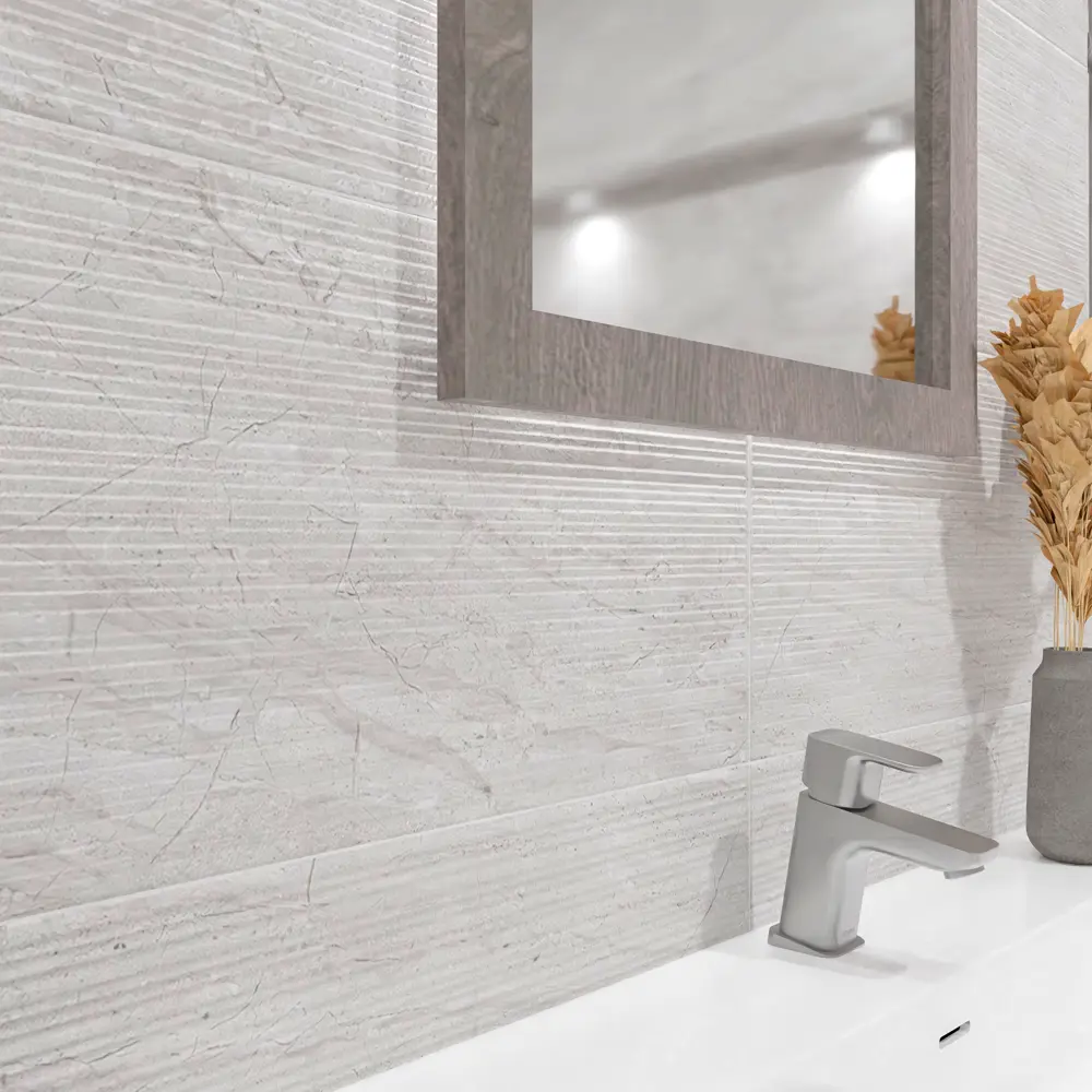 Плитка настенная Azori Portu Perla Strut 31.5x63 см 1.79 м² матовая цвет серый STLM-2049054