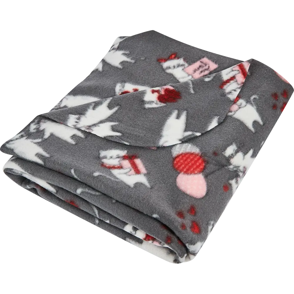 Плед Romantic 120x150 см флис цвет черный Ardenza STLM-2017286