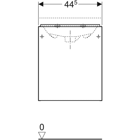 500.608.01.2 Шкафчик для раковины Geberit Acanto, с одной дверью и сифоном Geberit  - Вид №16