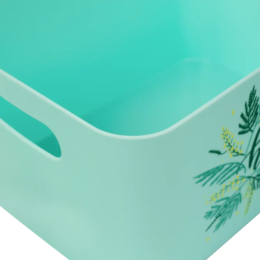 Корзина Home цвет 15.79x12.12x11.5 см пластик мята Santreyd STLM-2112358 - Вид №4