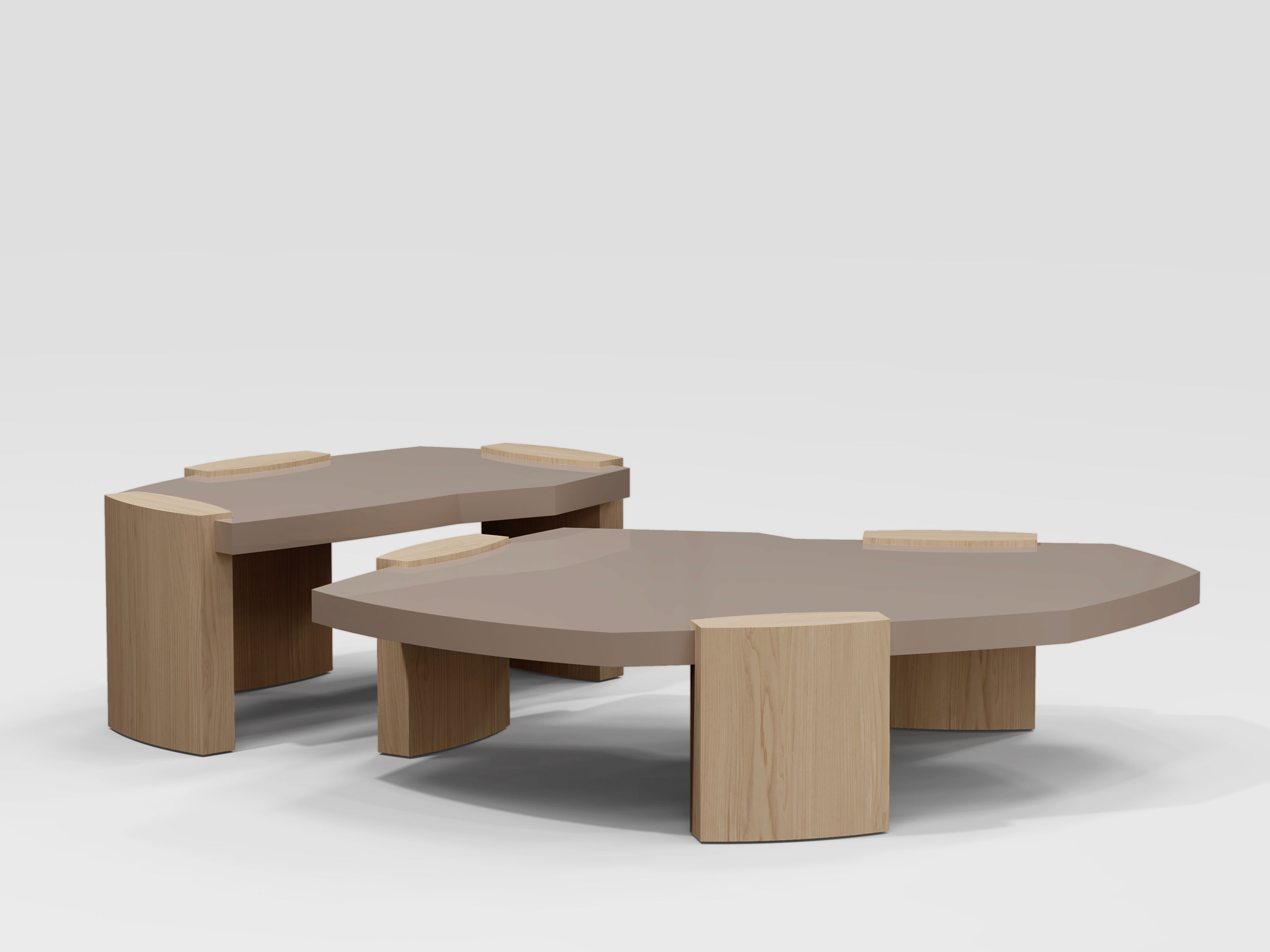 Низкий деревянный журнальный столик Secolo KORA ARCH-00141503