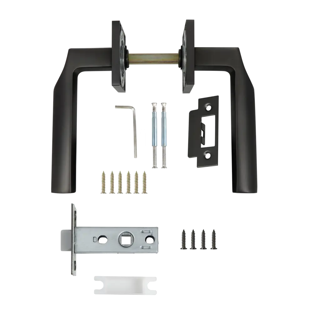 Дверные ручки Edson PS9Q2 на розетке в цвете графит 85166636 STLM-0059297 - Вид №1