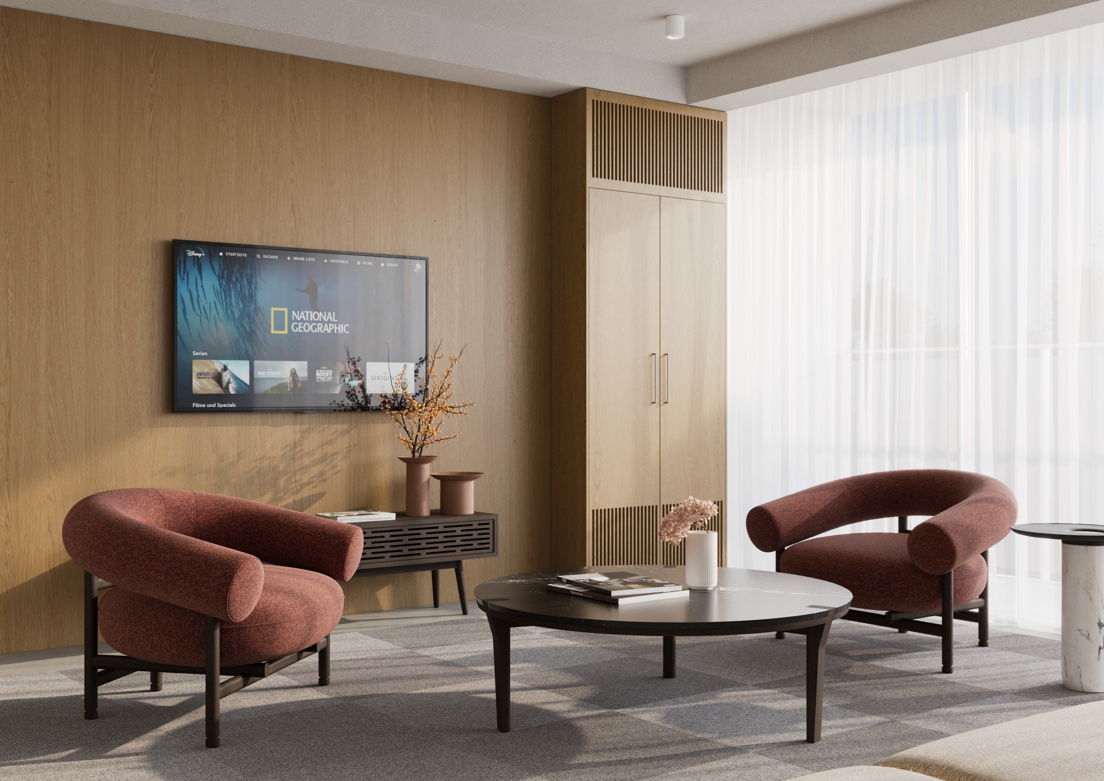 Тканевое кресло с подлокотниками Wewood LOOP ARCH-00071632 - Вид №4