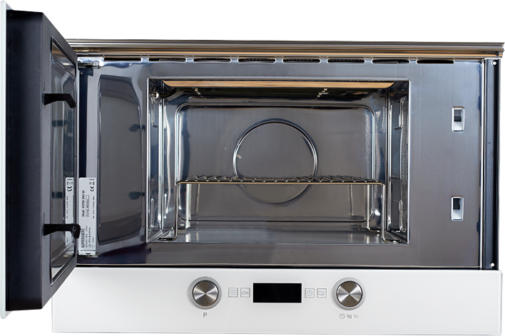 HMW 393 W Встраиваемая микроволновая печь, электронное управление, 14 автоматических программ, функция запоминания для 3 режимов, 5 уровней мощности, функция автоматической и ручной разморозки, таймер на 90 минут, камера из нержавеющей стали, блокировка о Santreyd  - Вид №1