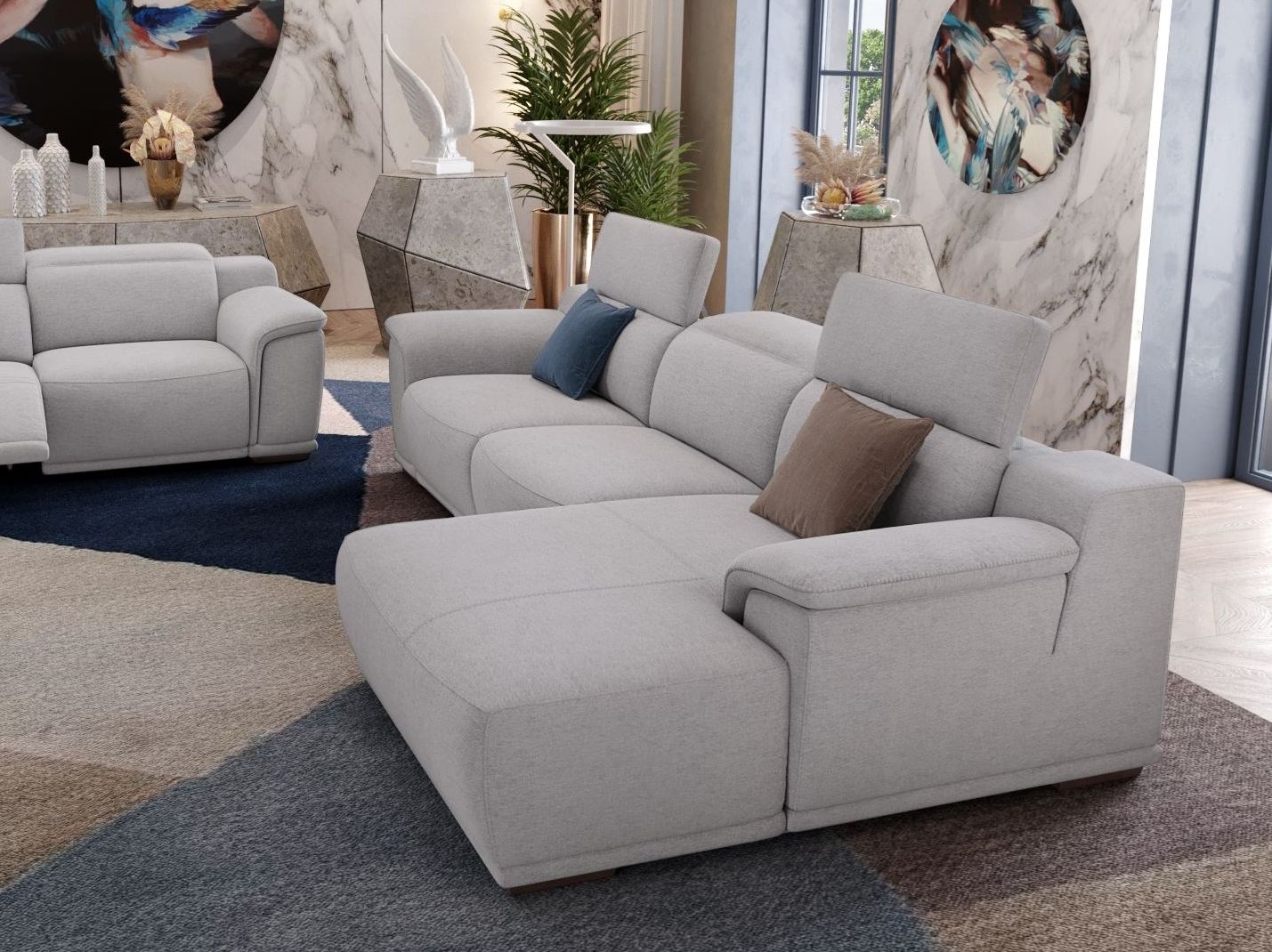 Тканевый диван с полуостровом Sofanella Montefino ARCH-00119414 - Вид №3