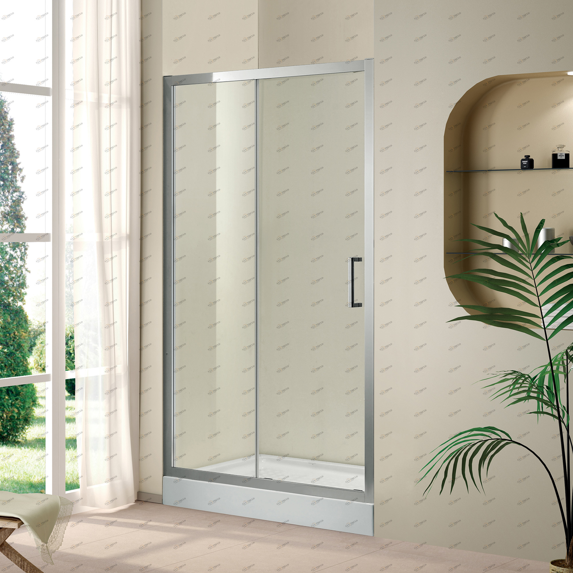 Душевая дверь в нишу CEZARES PORTA-D-BF-1-120-C-Cr