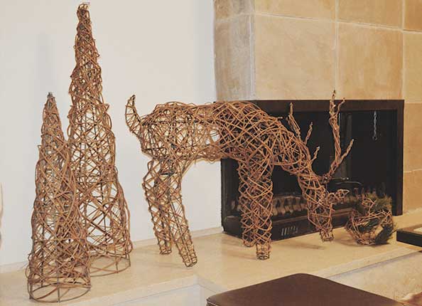 NS407 Конус из натуральной лозы Dekoraniaevents Navidad 