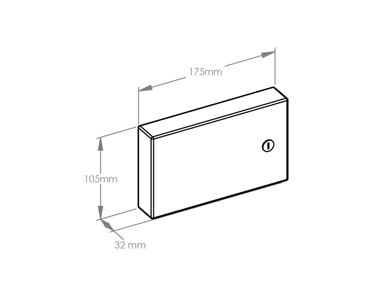 GSM004 Контейнер для фольгированных перчаток STELLA, вместимость 100 перчаток, матовая сталь Merida  - Вид №1