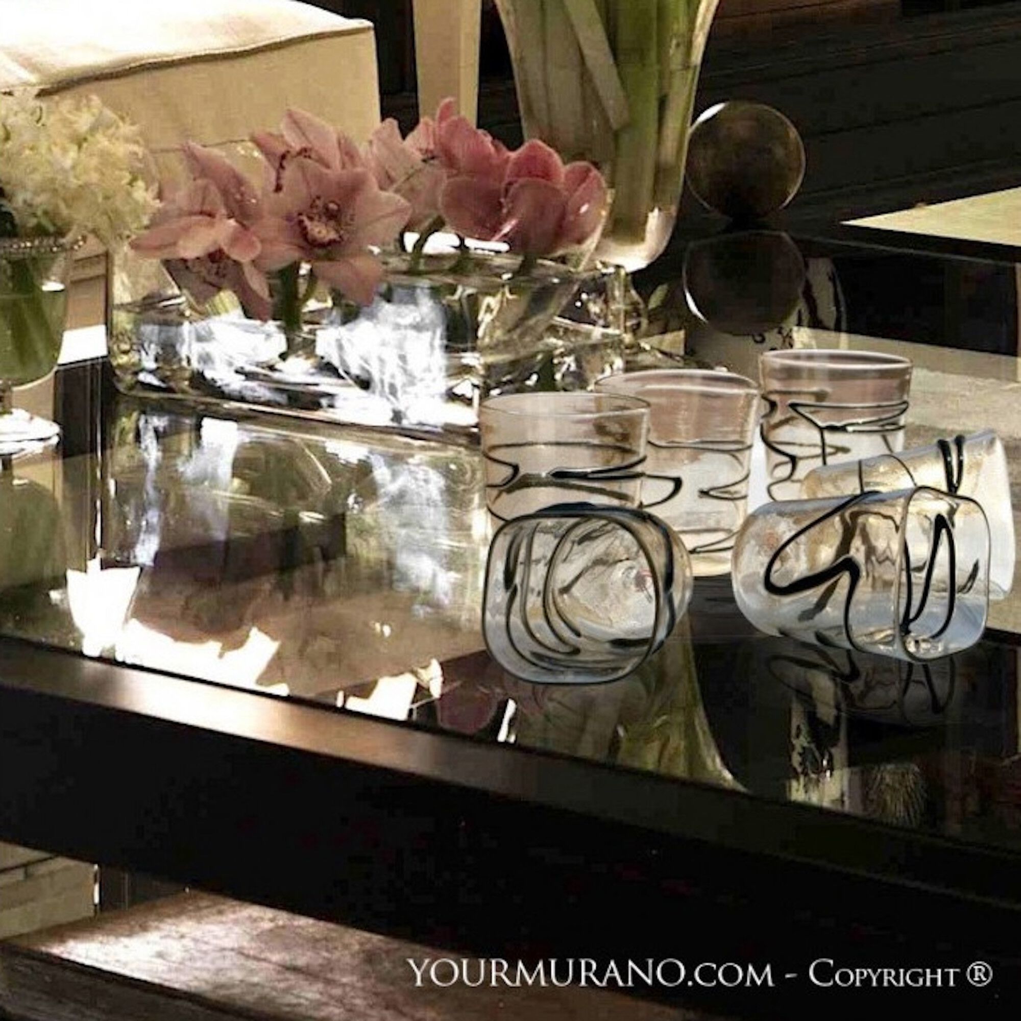 Набор из шести стаканов из муранского стекла ручной работы YourMurano готы ARCH-00040106 - Вид №2