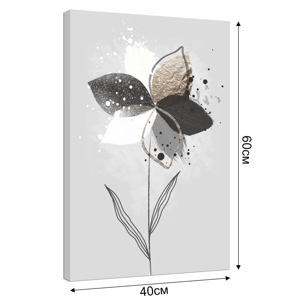 Картина на холсте Цветок абстракция 40x60 см Постер-лайн STLM-2180002 - Вид №2