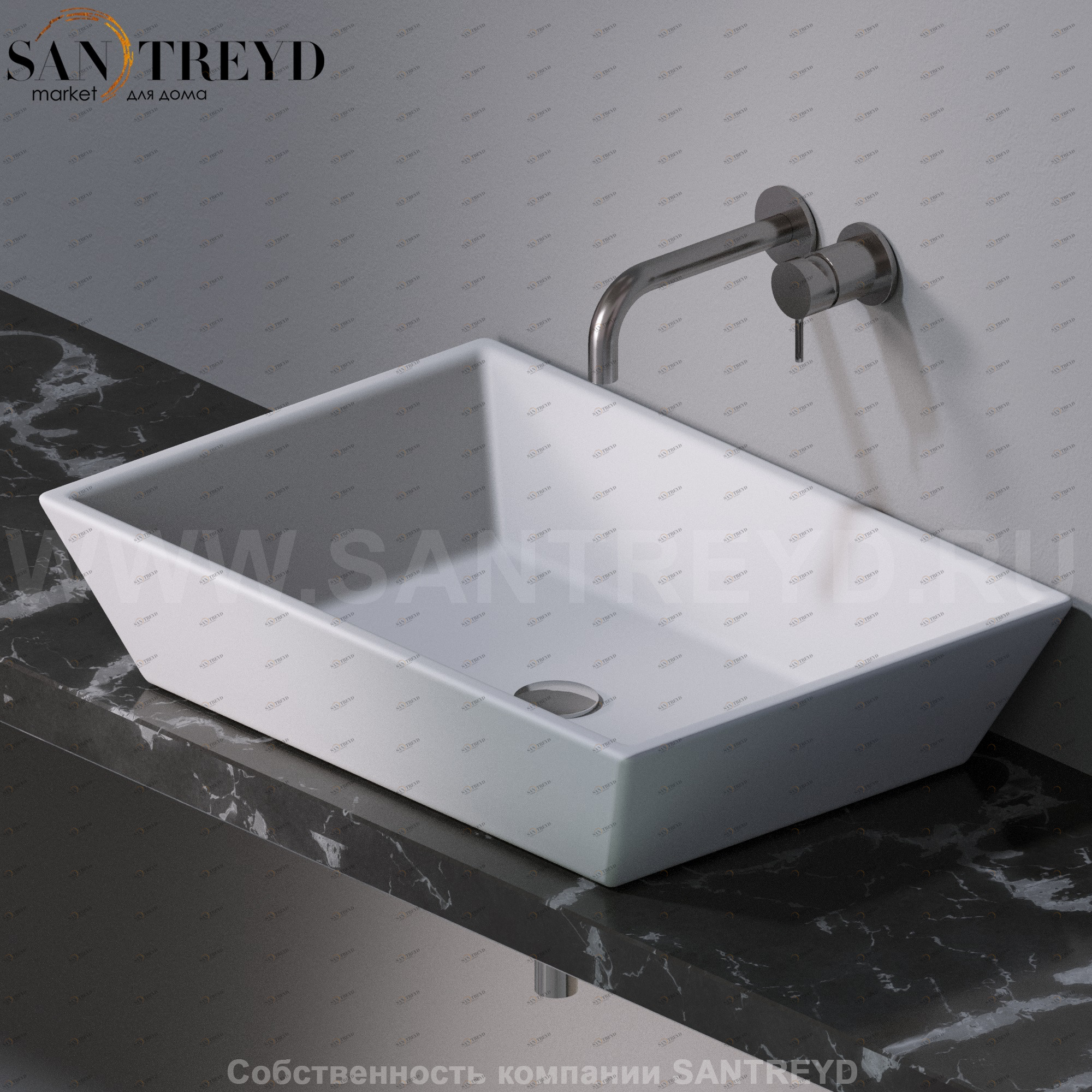 L292117 Накладная раковина на столешницу  прямоугольная A. e T. Italia PRISMA AeT ITALIA