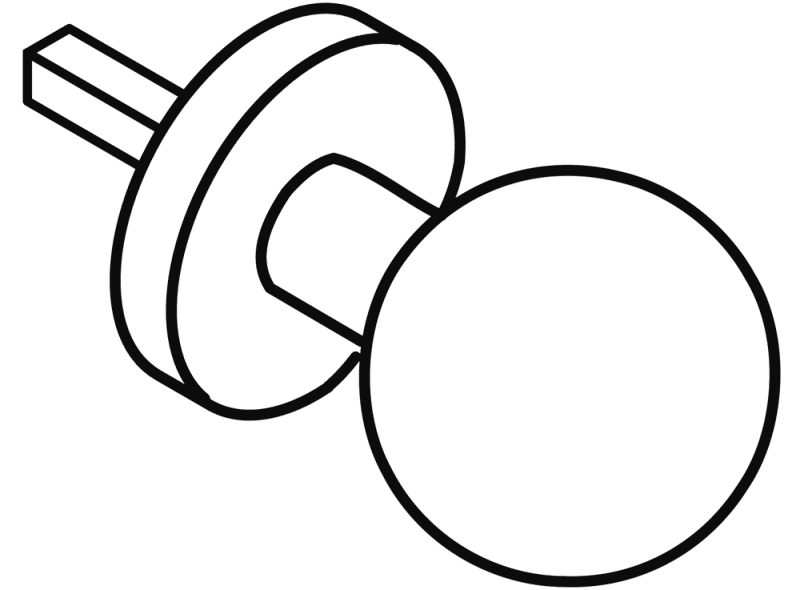 111XAH53.039 Штифтовая часть пуговицы, фиксированная модель пуговицы 109x HEWI Beschläge für Innentüren  - Вид №1