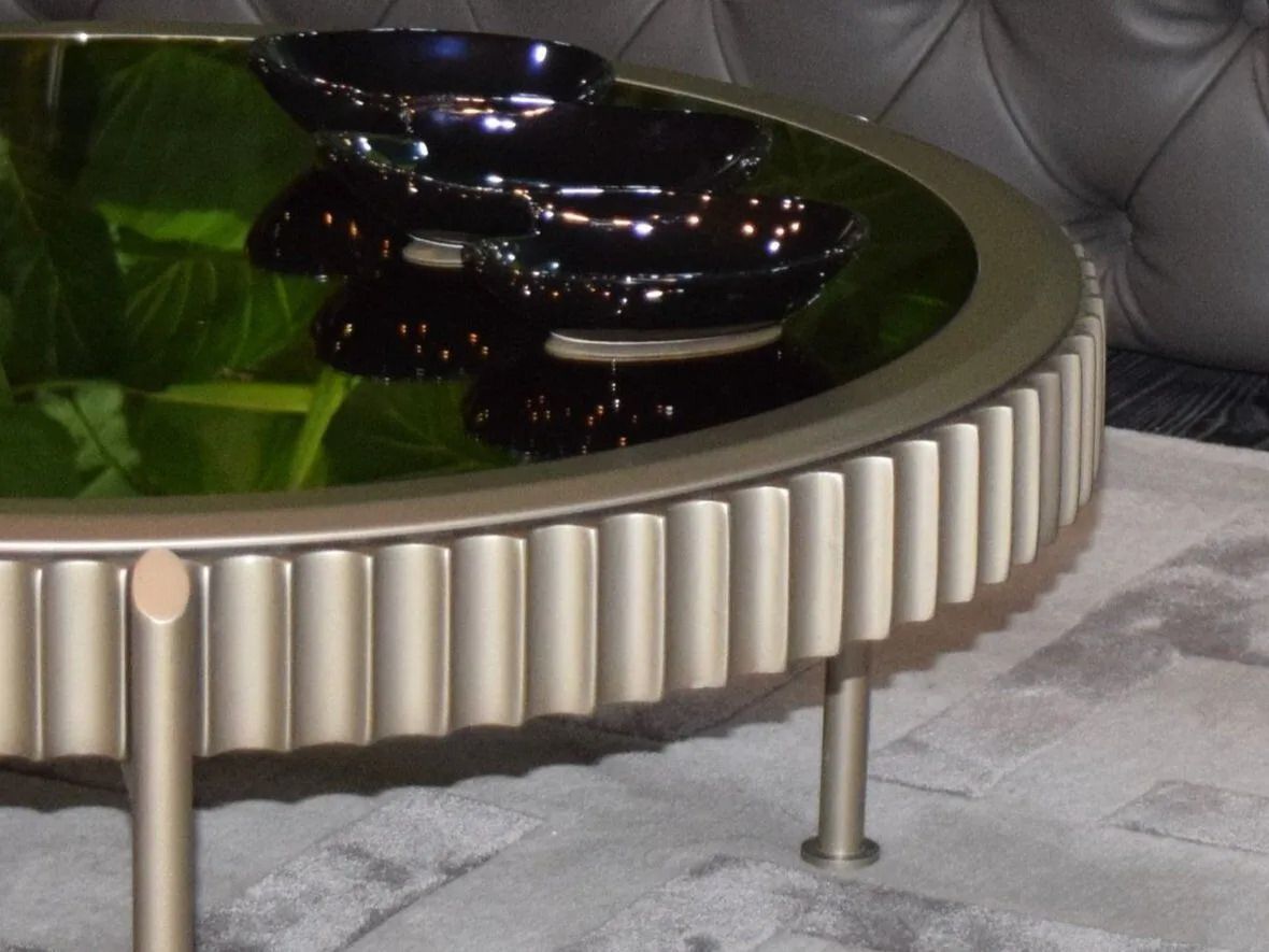 Круглый журнальный столик из закаленного стекла ABLE SPARKS ARCH-00116988 - Вид №3